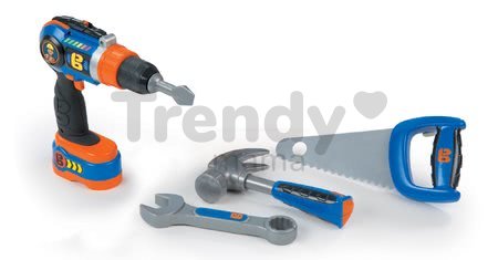 Pracovné náradie v batohu Staviteľ Bob Smoby s mechanickou vŕtačkou