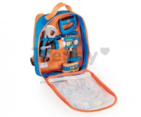 Pracovné náradie v batohu Staviteľ Bob Smoby s mechanickou vŕtačkou