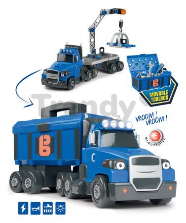 Kamión Bob Two Tons Truck Smoby so zvukom a svetlom a 60 doplnkami