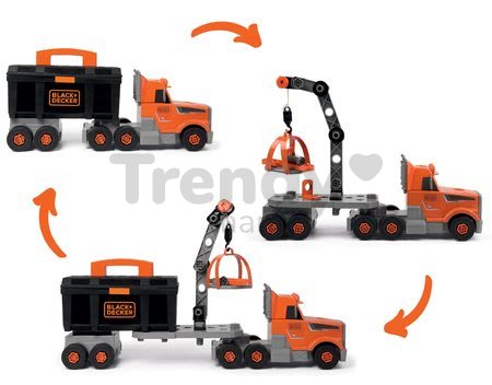 Kamión s pracovným kufríkom Black&Decker Truck Smoby a 60 doplnkov s náradím