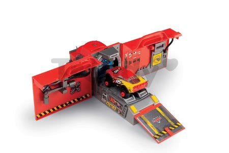 Kamión Mack Truck s autom Flash McQueen Cars XRS Smoby so zvukom svetlom a pretekárskym simulátorom