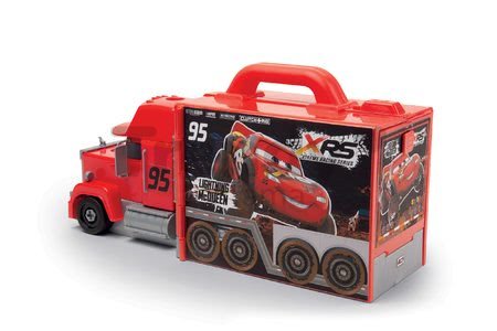 Kamión Mack Truck s autom Flash McQueen Cars XRS Smoby so zvukom svetlom a pretekárskym simulátorom