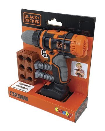 Mechanická vŕtačka s nástavcami Black&Decker Smoby a 6 doplnkami