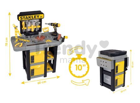 Pracovná dielňa skladacia Stanley Open Bricolo Workbench Smoby s 37 doplnkami