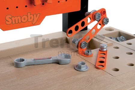 Pracovná dielňa Black+Decker Smoby s mechanickou vŕtačkou a autíčkom s 92 doplnkami