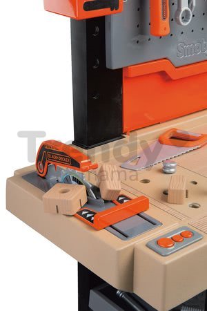 Pracovná dielňa elektronická Bricolo Ultimate Workbench Black&Decker Smoby s mechanickou vŕtačkou s 95 doplnkami 103 cm