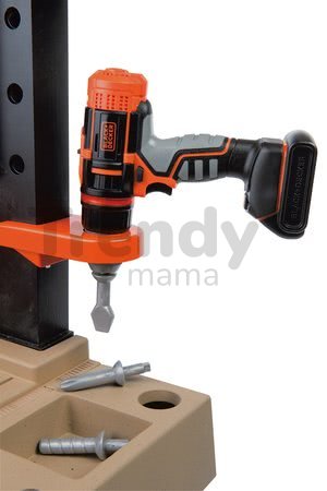 Pracovná dielňa elektronická Bricolo Ultimate Workbench Black&Decker Smoby s mechanickou vŕtačkou s 95 doplnkami 103 cm