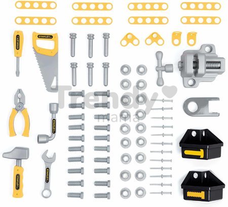 Pracovná dielňa Stanley Bricolo One Workbench Smoby so zatĺkačkou a 57 doplnkami