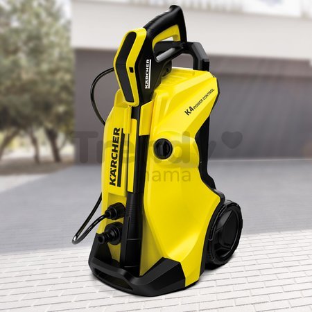 Vozík s vysokotlakovým čističom Karcher High Pressure Trolley K4 Smoby s napojením na vodu s elektronickým čističom okien - hračka pre deti
