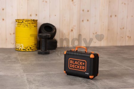 Pracovný kufrík Bricolo Box Black&Decker Smoby s rozoberateľným autíčkom a 39 doplnkami