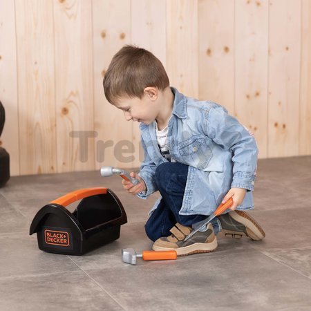 Kufrík s pracovným náradím Black&Decker Tool Box Smoby so 6 doplnkami