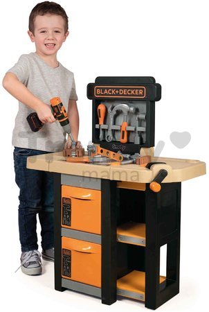 Pracovná dielňa Open Bricolo Workbench Black&Decker Smoby s 37 doplnkami