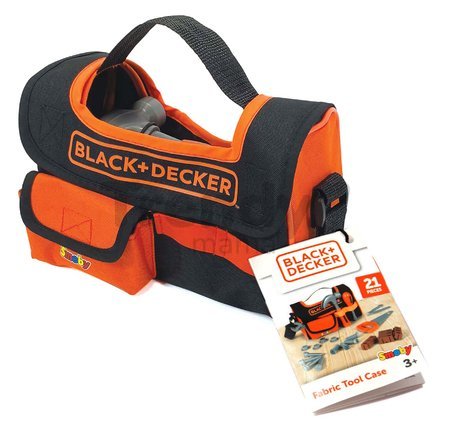 Taška s pracovným náradím Fabric Tool Case Black&Decker Smoby s 21 doplnkami