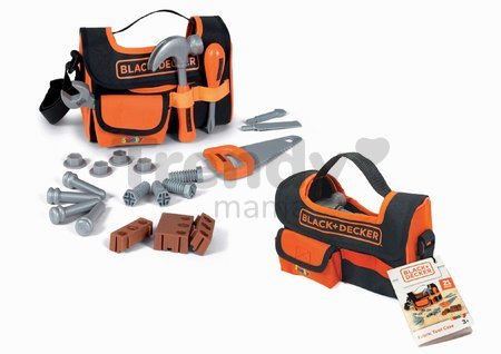 Taška s pracovným náradím Fabric Tool Case Black&Decker Smoby s 21 doplnkami