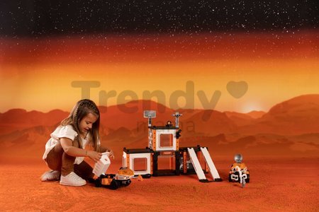 Stavebnica vesmírne autíčko 3v1 Space Rover Discovery Set Smoby 50 dielikov so skrutkovačom a figúrka astronauta s pohyblivými končatinami