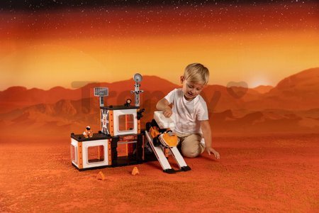Stavebnica vesmírne autíčko 3v1 Space Rover Discovery Set Smoby 50 dielikov so skrutkovačom a figúrka astronauta s pohyblivými končatinami