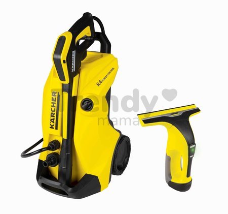 Vozík s vysokotlakovým čističom Karcher High Pressure Trolley K4 Smoby s napojením na vodu s elektronickým čističom okien - hračka pre deti