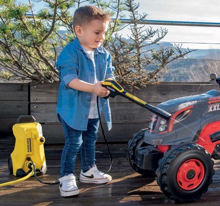 Vozík s vysokotlakovým čističom Karcher High Pressure Trolley K4 Smoby s napojením na vodu s elektronickým čističom okien - hračka pre deti