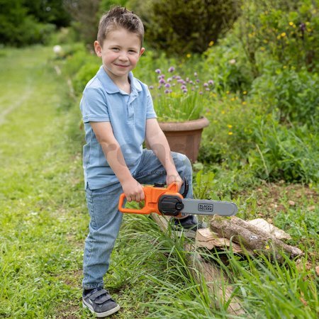 Motorová píla elektronická Black&Decker Chainsaw Smoby so zvukom svetlom a pohyblivou reťazou od 3 rokov