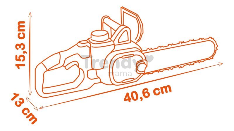 Motorová píla elektronická Black&Decker Chainsaw Smoby so zvukom svetlom a pohyblivou reťazou od 3 rokov
