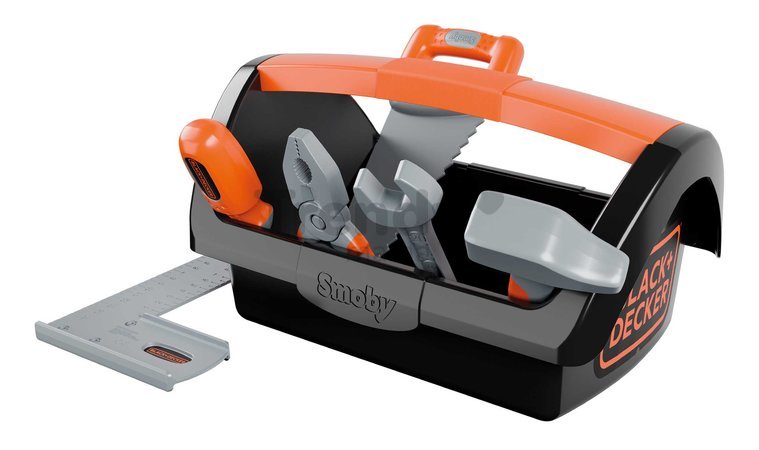 Pracovný kufrík s náradím Tool Box Black&Decker Smoby 6 doplnkov