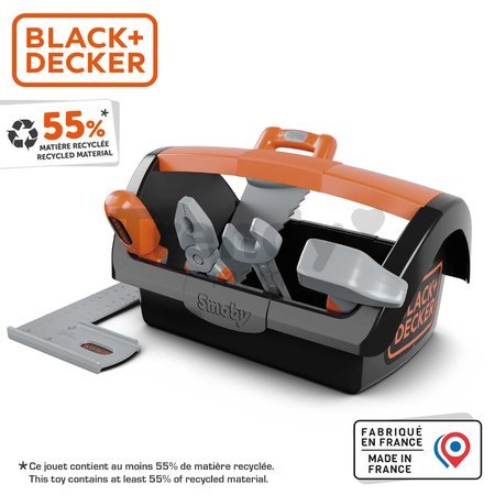 Pracovný kufrík s náradím Tool Box Black&Decker Smoby 6 doplnkov