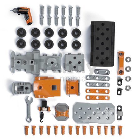 Kamión s pracovným kufríkom a náradím Bricolo Truck Black&Decker Smoby s mechanickou vŕtačkou 60 doplnkov