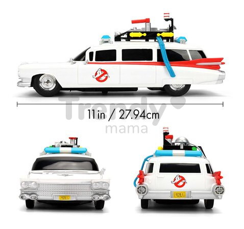 Autíčko na diaľkové ovládanie RC Ghostbusters ECTO-1 Jada dĺžka 28 cm 1:16 od 6 rokov