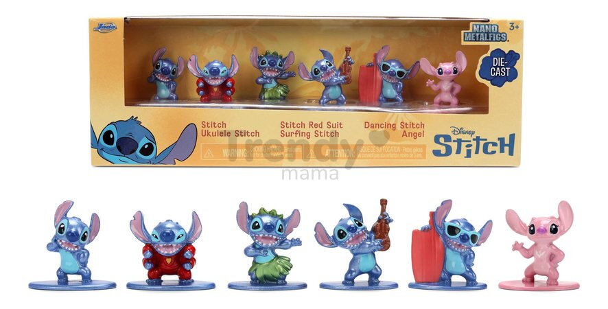 Figúrky zberateľské Stitch Nano Jada kovové sada 6 druhov výška 4 cm od 8 rokov JA36325314R00