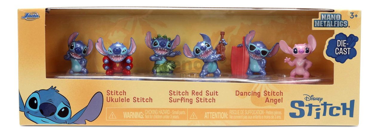 Figúrky zberateľské Stitch Nano Jada kovové sada 6 druhov výška 4 cm od 8 rokov JA36325314R00