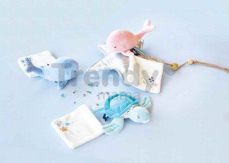 Plyšová veľryba na maznanie Whale Blue Doudou et Compagnie v darčekovom balení modrá 15 cm od 0 mes