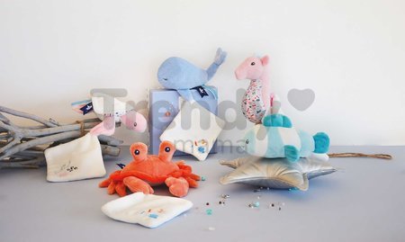 Plyšová veľryba na maznanie Whale Blue Doudou et Compagnie v darčekovom balení modrá 15 cm od 0 mes