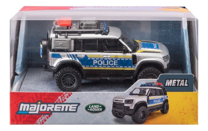 Autíčko policajné Land Rover Defender 90 Police Majorette dĺžka 12,5 cm
