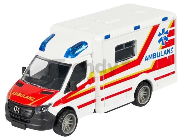 Autíčko sanitka Mercedes-Benz Sprinter Ambulance Majorette dĺžka 15 cm