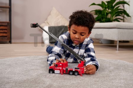 Autíčko hasičské Mack Granite Fire Truck Majorette kovové so zvukom a svetlom dĺžka 22 cm