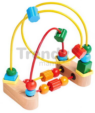 Drevený labyrint s korálikmi Bead Maze Eichhorn s 2 dráhami od 12 mes EH3715