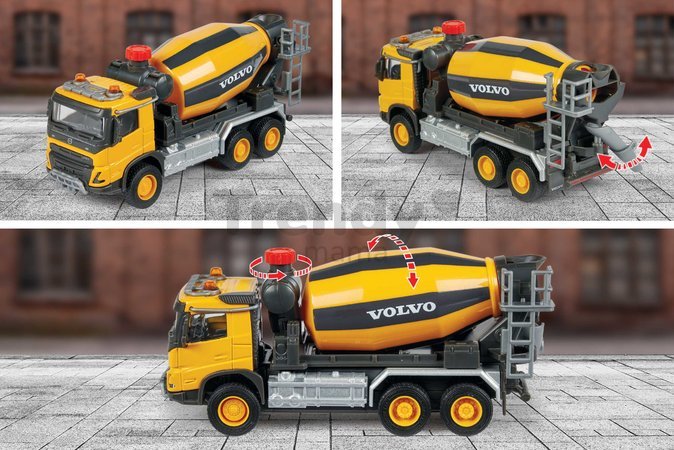 Autíčko stavebné s miešačkou betónu Volvo Truck Cement Mixer Majorette dĺžka 19 cm