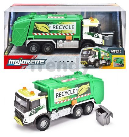 Autíčko smetiarske Volvo FMX Truck Garbage Collector Majorette dĺžka 19 cm