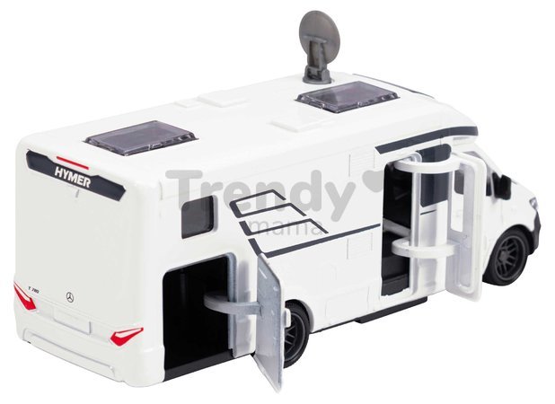 Autíčko karavan Hymer B-Class Majorette kovová karoséria s otvárateľnými dverami dĺžka 19 cm