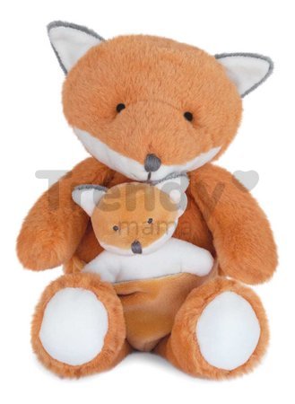 Plyšová líška s mláďatkom Fox Unicef Collection Doudou et Compagnie v darčekovom balení oranžová 25 cm od 0 mes