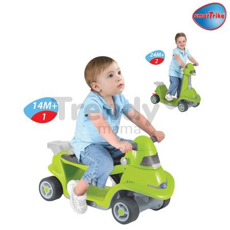 Odrážadlo a kolobežka All in One 2v1 smarTrike zelené od 15 mes