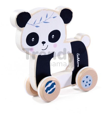 Drevené autíčko Panda EH Push Animal Eichhorn dĺžka 12 cm od 12 mes