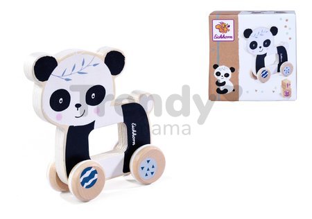 Drevené autíčko Panda EH Push Animal Eichhorn dĺžka 12 cm od 12 mes