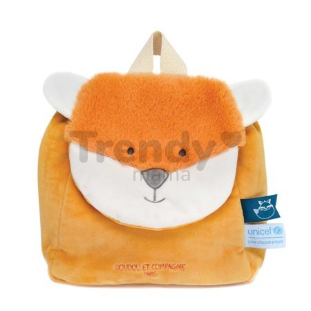 Plyšový batoh Fox Backpack Unicef Collection Doudou et Compagnie oranžový od 18 mes
