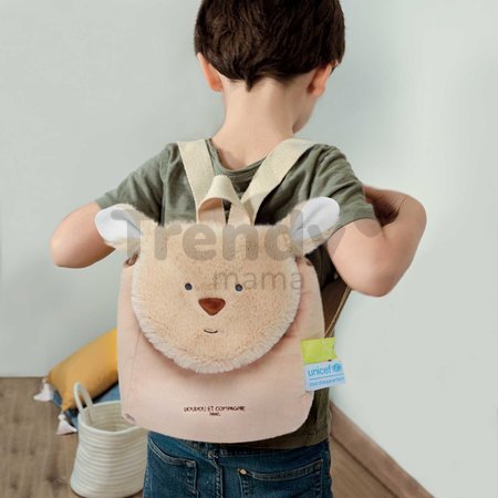 Plyšový batoh Kangaroo Backpack Unicef Collection Doudou et Compagnie béžový od 18 mes