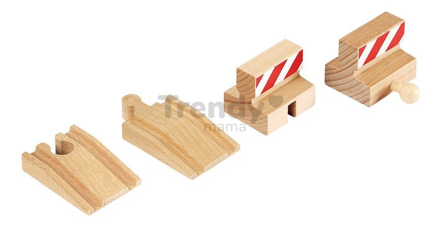 Náhradné diely pre vláčikodráhu Ramp & Stop Track Pack BRIO 2 rampy a ukončenia trate od 3 rokov BRIO3855