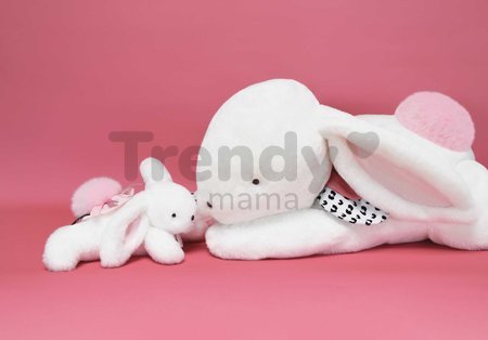 Plyšový zajac Happy Blush Doudou et Compagnie biely 80 cm od 0 mes