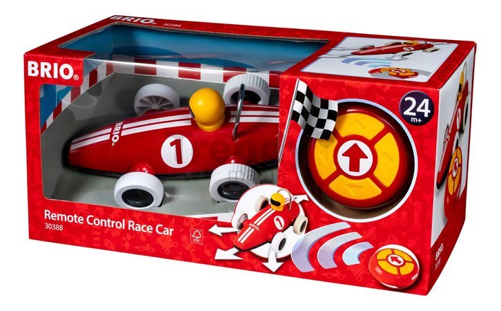 Pretekárske autíčko na diaľkové ovládanie RC Race Car BRIO červené dĺžka 26 cm od 24 mes