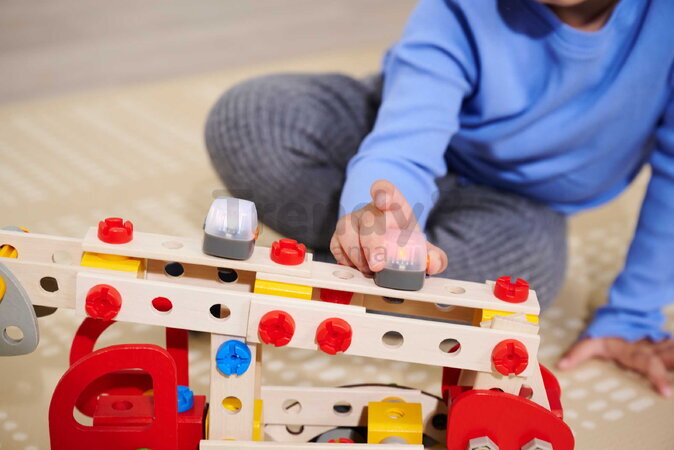 Rozšírenie k drevenej stavebnici Svetlá Constructor Light Eichhorn 2 svetlá s nabíjacím USB káblom 6 svetelných módov