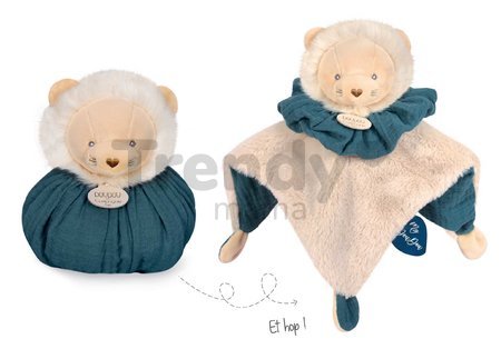 Plyšový lev na maznanie Doudou Boule 3v1 Doudou et Compagnie zelený 25 cm od 0 mes
